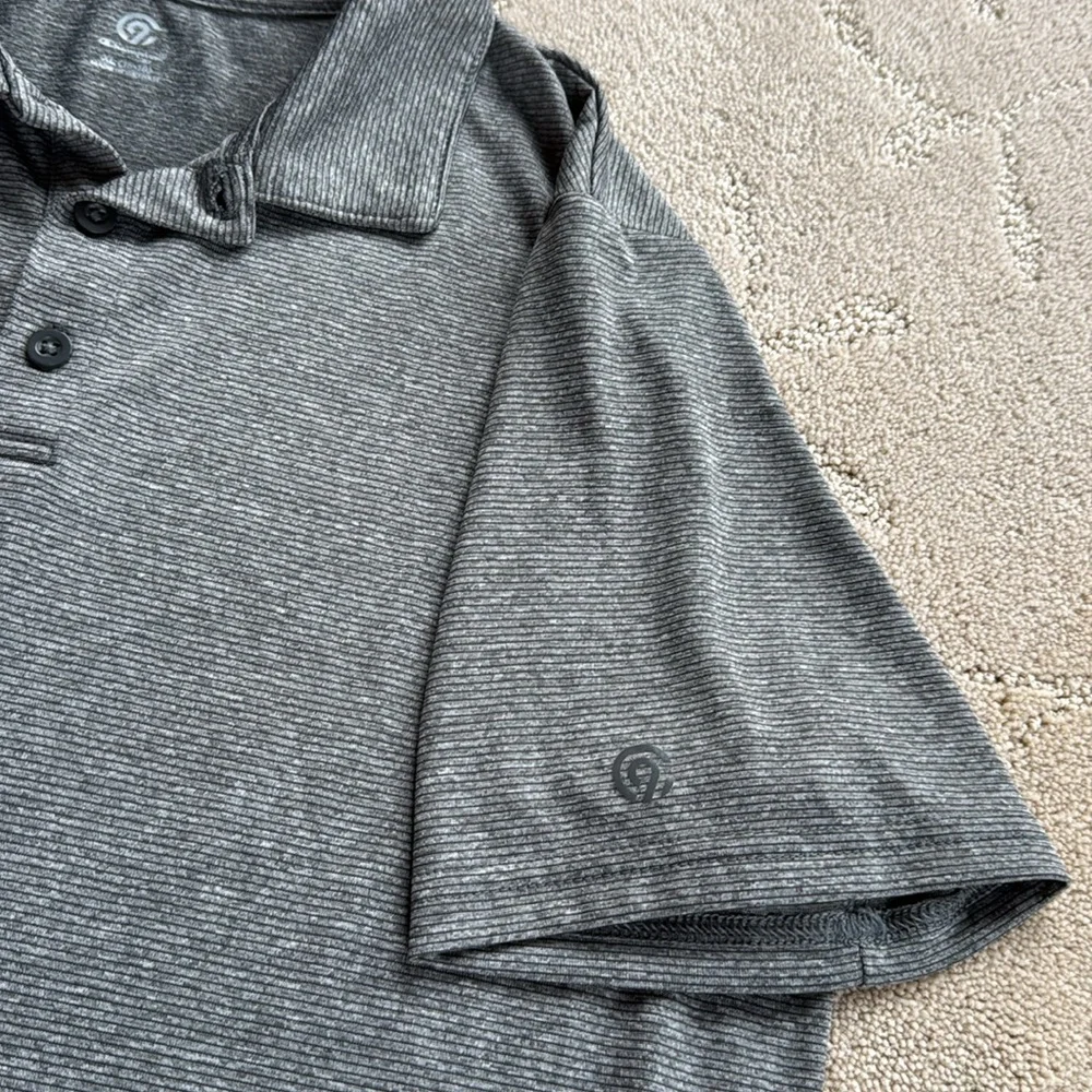 Boys XL Champion Black & Grey Breathable Polo Shirt